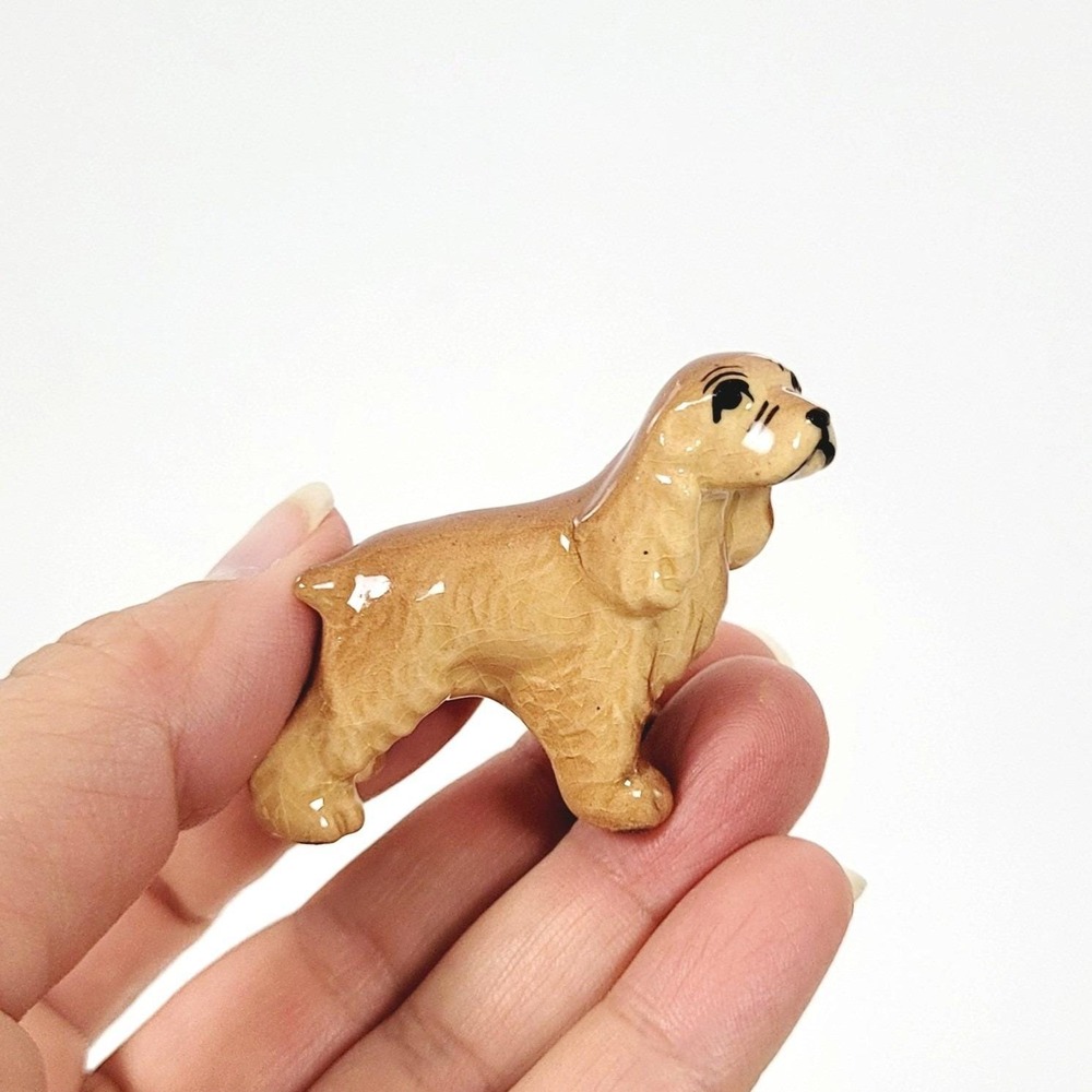 Vintage Hagen-Renaker Miniature Cocker Spaniel Dog Figurine, fawn- standing- 60s - Picture 11 of 16